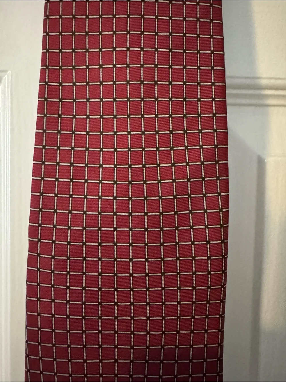 Brooks Brothers Makers Red Geometric Silk Tie